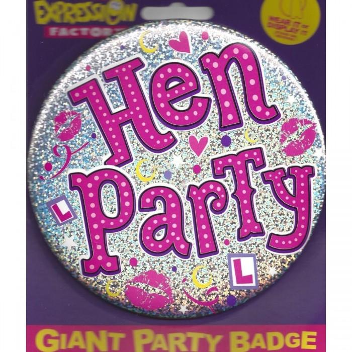 Holographic Hen Night Badge