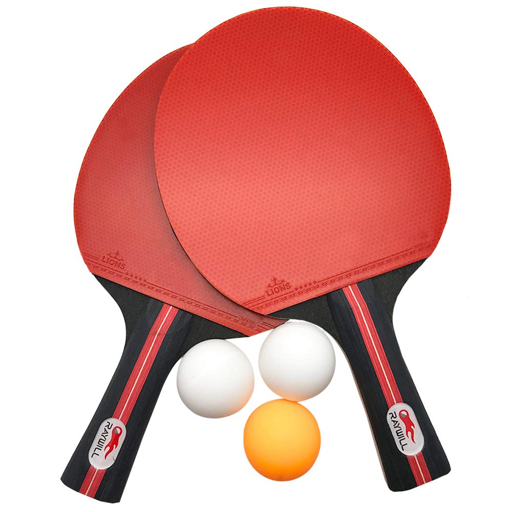 Portable Table Tennis Racket Set with 2 Rackets and 3 Ping Pong Includes Storage Easy To Use Table Tennis Table Tennis Table Tennis Balls Balls, Bag,