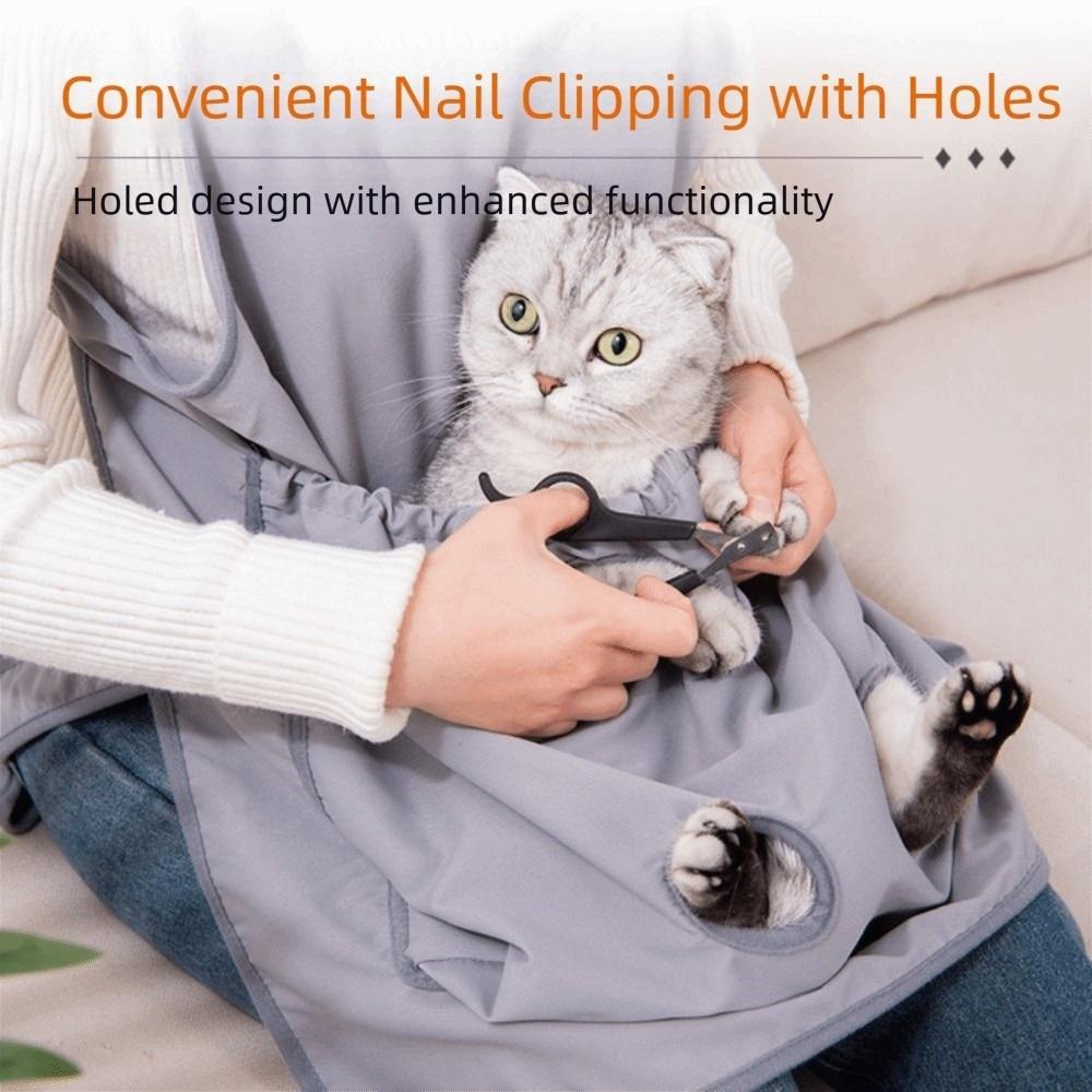 Adjustable Cat Holding Apron Elastic Pocket Pet Carrier Apron New Pet Grooming Smock  Cat Holding