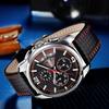 Черный кожаный ремешок водонепроницаемые наручные часы стильный повседневный хронограф большой циферблат брендовые аналоговые деловые часы роскошные подарочные часы для мужчин SKMEI мужские