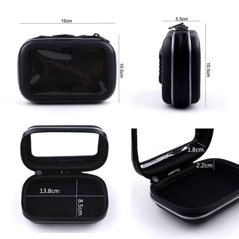 5-дюймовая водонепроницаемая сумка для велосипеда, мотоцикла, GPS, с кронштейном, держатель для руля мотоцикла, чехол, седельная сумка, черная