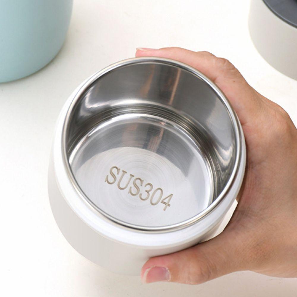 with Spoon Insulated Breakfast Cup Double Layer Thermal Food Container Insulated Soup Cup Winter