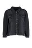 Women's Style Plus Size Anthracite Pocket Detailed Denim Jacket