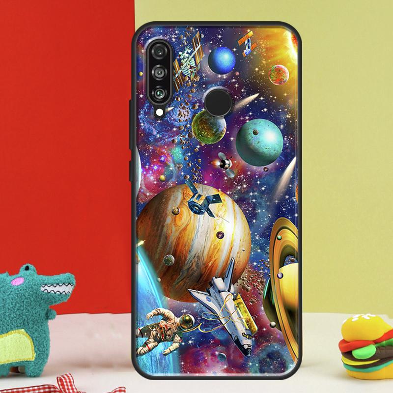 Чехол Луна Звезды Космос Для Huawei Nova 9 10 SE 12i 12s 11i 5T Y91 Y90 Y60 Y70 Y72 Y61 P60 Pro P20 P30 P40 Lite