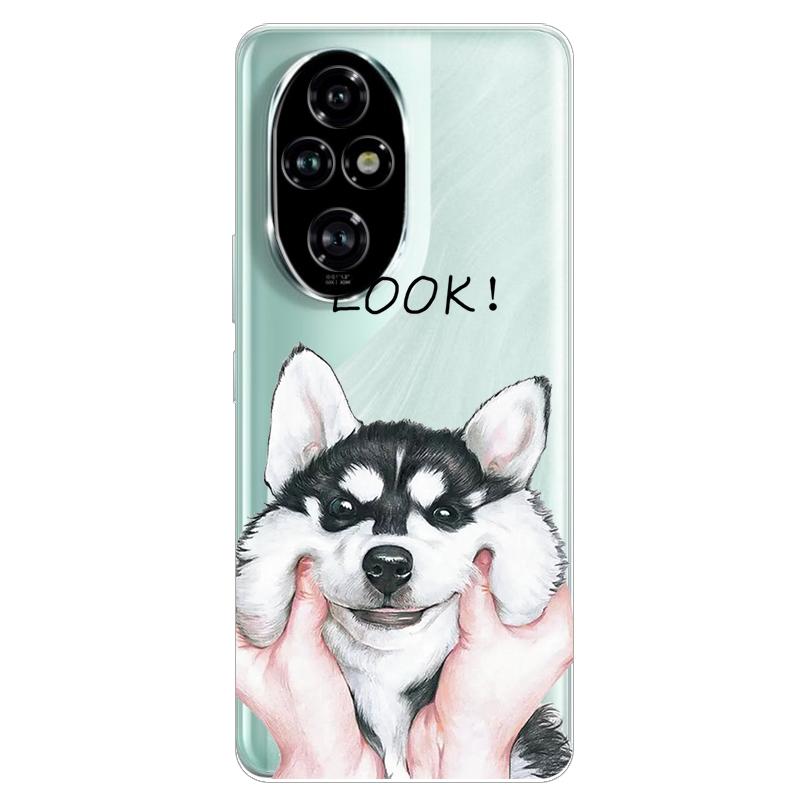 For Honor 200 Pro Case Honor 200 5G Flower Clear TPU Soft Silicone Transparent Back Case for Honor 200 5G Cover Coque Para Funda