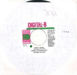 7-дюймовая пластинка SHABBA RANKS, MORGAN HERITAGE - Dem A Bawl НИКАКОЙ ЦИФРЫ-B Ямайский регги, ска и даб Б/У