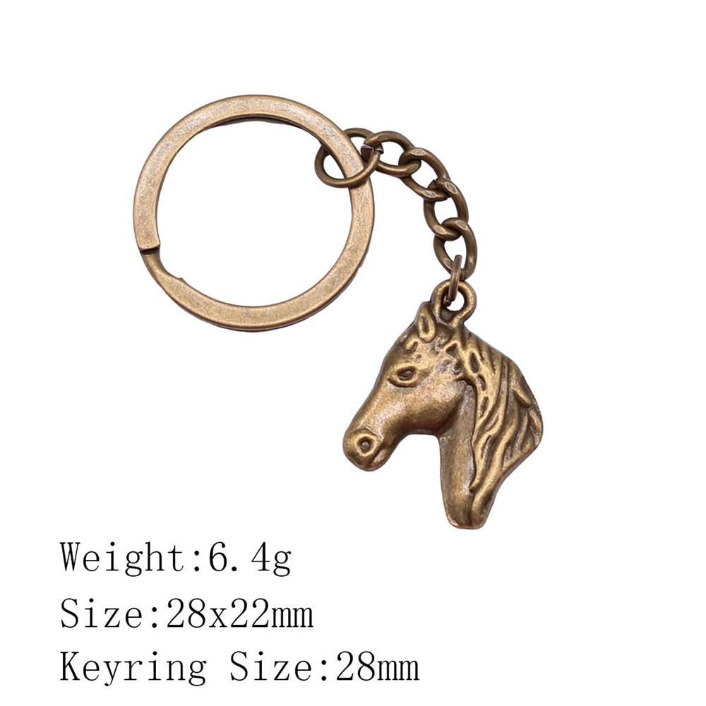 Металлический брелок в виде головы лошади/единорога - 52x51 мм, 19,9 г, Идеально подходит для сумок и домашнего декора