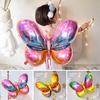 Большой шар-бабочка из алюминиевой фольги, красочный шар-бабочка, украшение для дня рождения, свадьбы, детского душа, детская игрушка