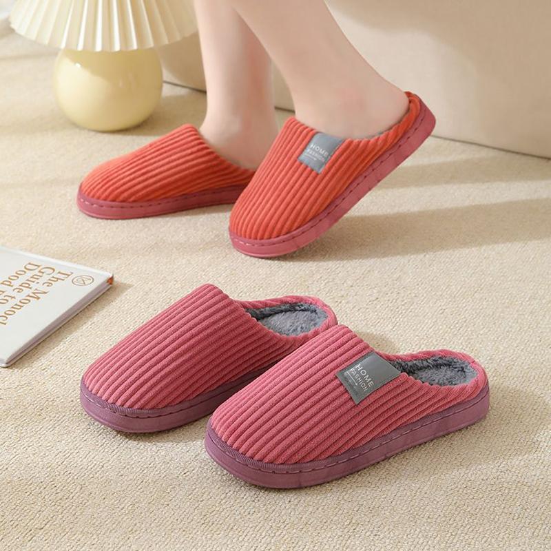 Хлопковые тапочки, женские осенние и зимние домашние теплые нескользящие тапочки для пар, студенческие общежития, хлопковые мужские тапочки