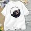 Pedro Raccoon Tshirt Funny Trash Panda Dancing Meme Graphic T Shirts Women Animal T-shirt Cotton Short Sleeve T-Shirts Women’s