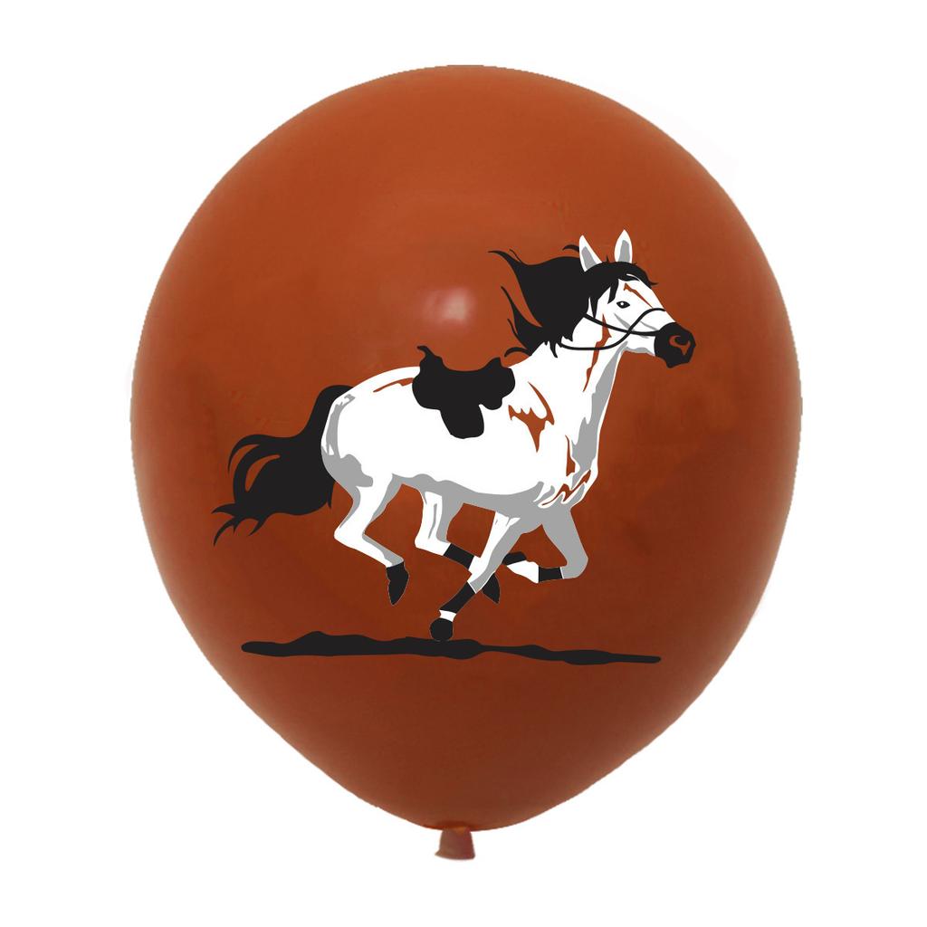 12/24pcs Horse 12 Inch Latex Balloons Air Globos Cowboy Birthday Party Decorations Toys For Kid Gift Baby Shower Party Supplies