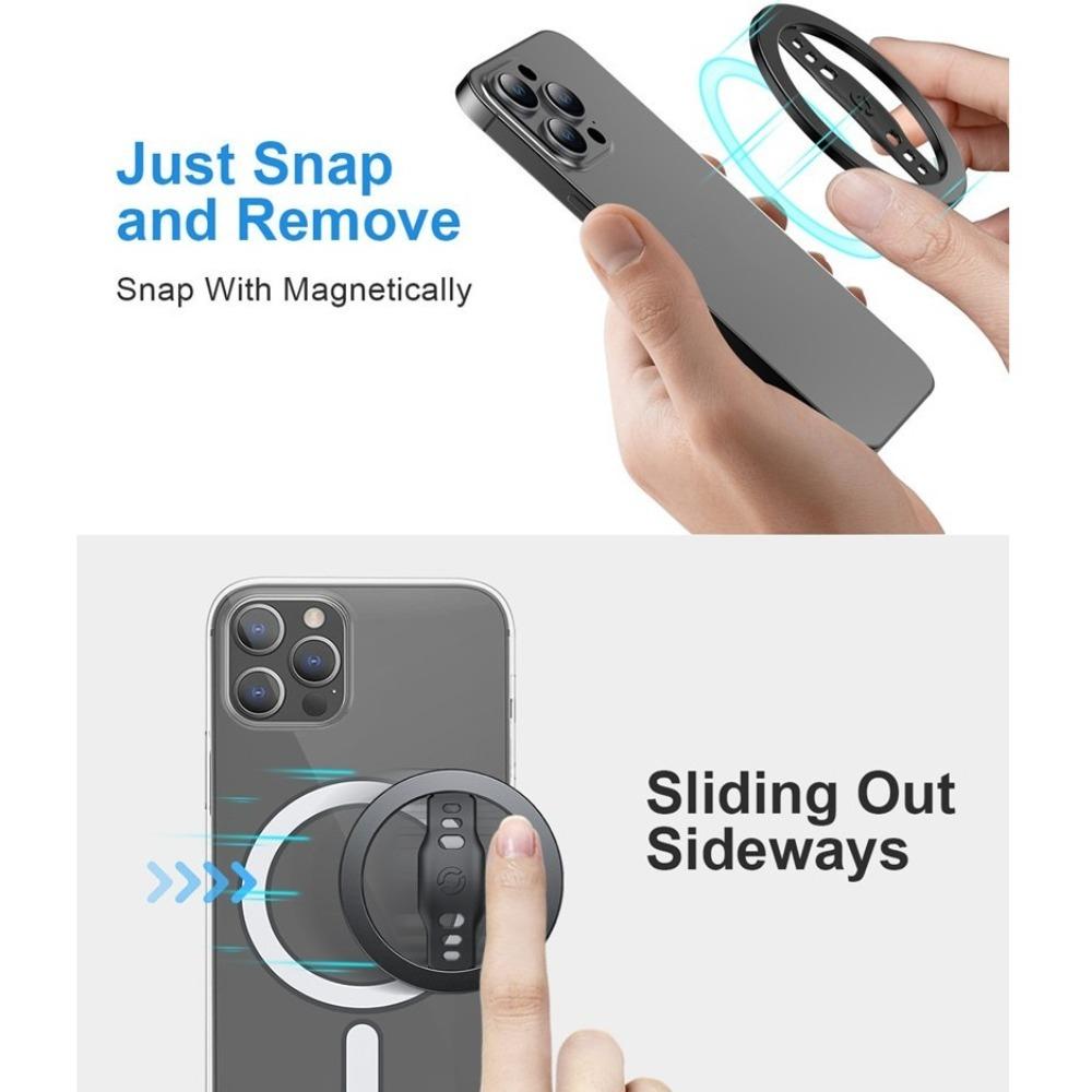 Магнитный держатель-кольцо для телефона Magsafe с силиконовым ремешком для пальца, автомобильный держатель для телефона, съемная беспроводная зарядка, подставка-грип для телефона
