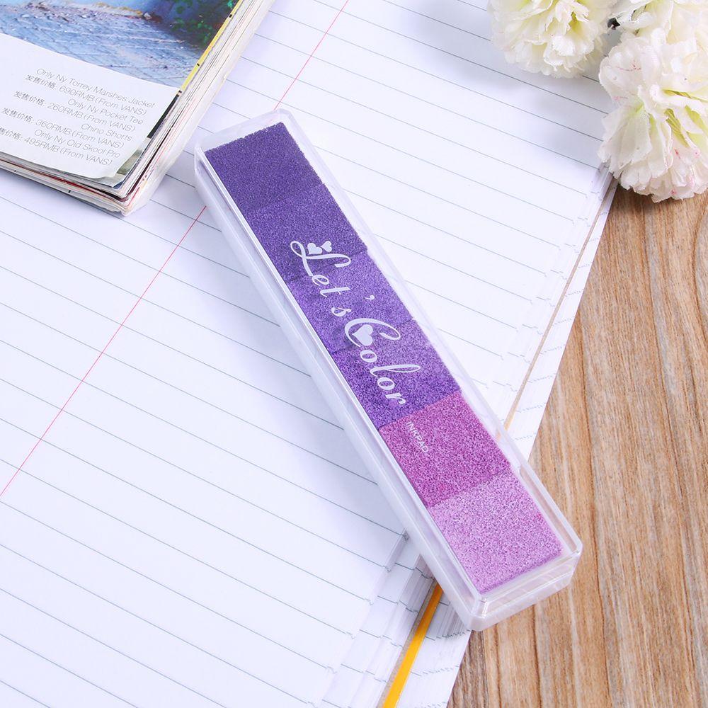 1 Pc Kids Toys Non-Toxic Gradient Color Ink Pad DIY Inkpad Rubber Stamp Oil Based Finger Print Nice Gift for Children Stamp