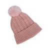 Winter Warm Knitted Hat with Fluffy Ball Beanies Cap Fashion Pullover Cap  for Male Female