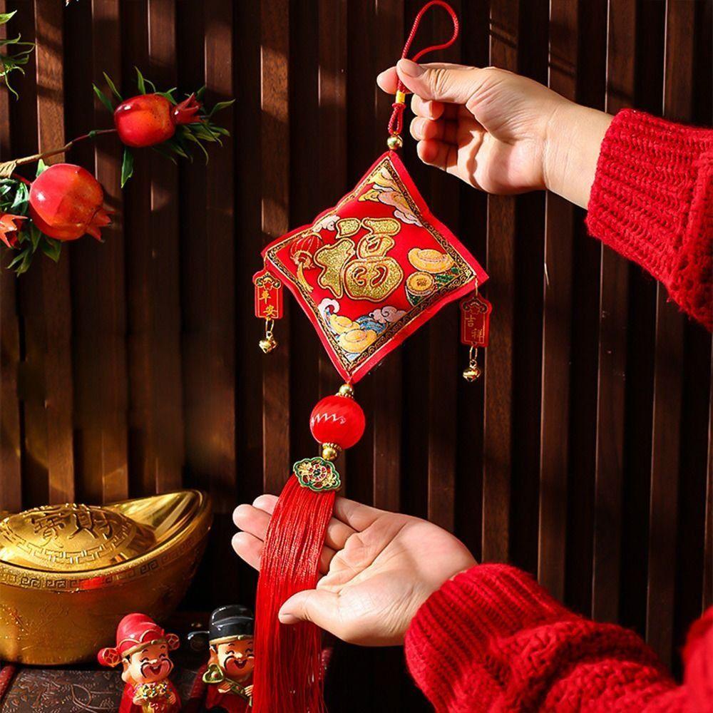 Get Rich Spring Festival Pendants Red Chinese Lucky Pendant  Party Decorations