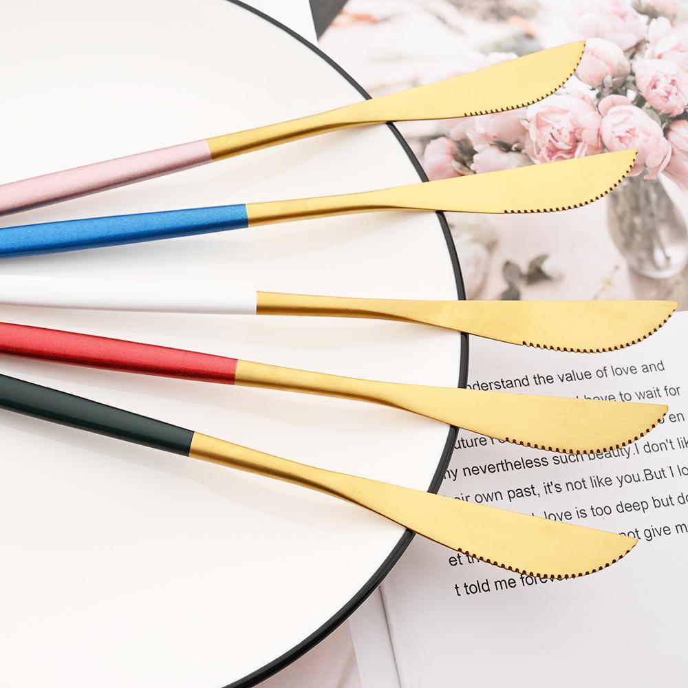 Черный, 30 шт., столовая посуда, матовый набор столовых приборов из нержавеющей стали, нож, вилка, кофейная ложка, столовые приборы, кухонное серебро, набор посуды для вечеринки