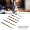 6pcs 3-8mm Sizes Serrated Drill Bits 135 Degree Split Point Ti Coated Drill Bits  For Wood