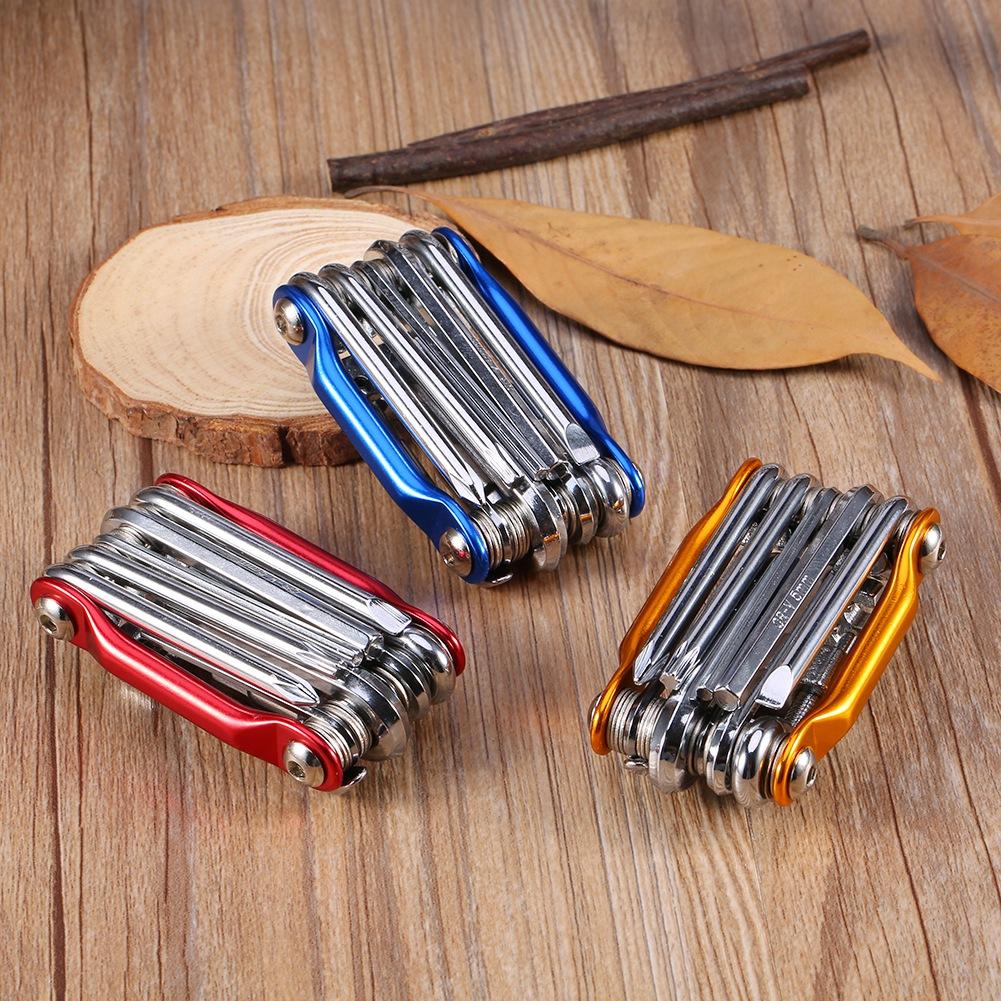 Инструмент для ремонта велосипеда 11 в 1 Transformers Велосипедный карманный многофункциональный складной инструмент