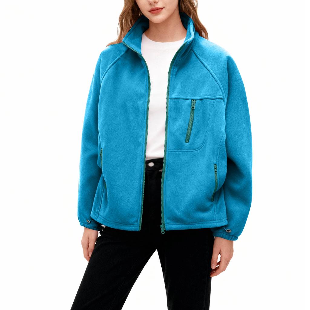 Женское модное повседневное пальто большого размера с длинным рукавом, утолщенное и на флисовой подкладке, со стойкой