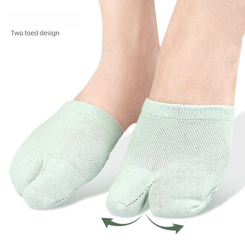 Summer Thin Half-cut Toe Socks, Instep Mesh Invisible Soles of The Feet, Silicone Anti-slip Flip-flops, Women's Boat Socks