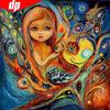 Алмазная вышивка Девушки 5d Алмазная картина Полная дрель Круглый полный дисплей Хобби и ремесло