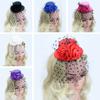 Accessories Small Hat Headband Floral Hair Cap Headdress Flower Fascinator Hat Floral Mesh Veil