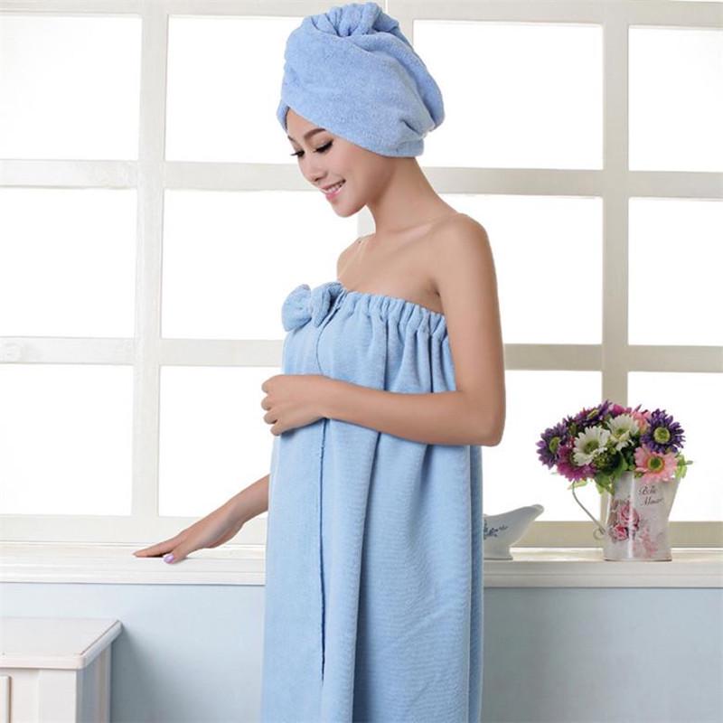 Bath Towel Fiber Bow Bath Towel With Shower Cap Bath Towel Set Antibacterial Anti-Mite Bath Towel