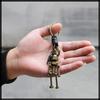 Кожаный Робот Белый Клык Винт Брелок для Ключей Ретро Шарм для Мужчин и Женщин, AZ293 (бронза)