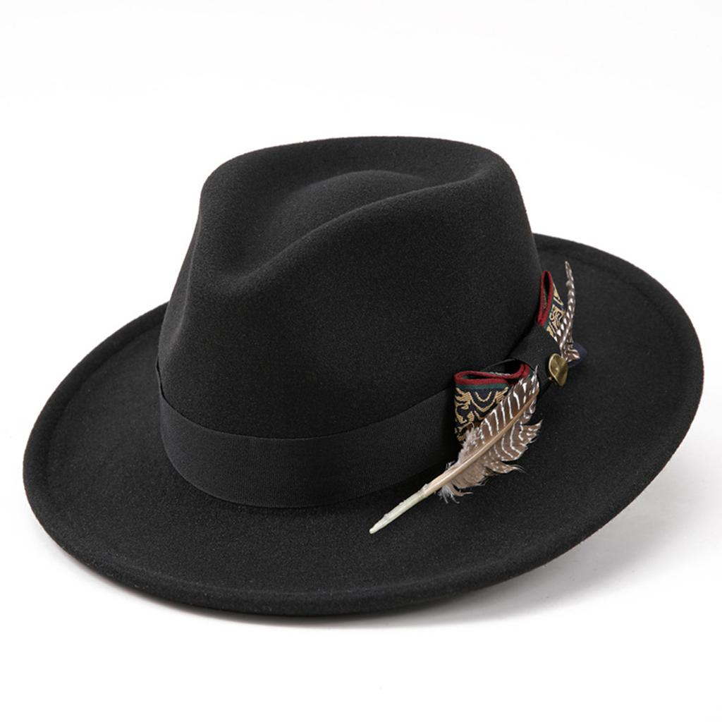 Wool Hat For Men, Fashionable And High-end, Feather Peach Heart Ceremonial Hat For Women, High-quality Knight Hat