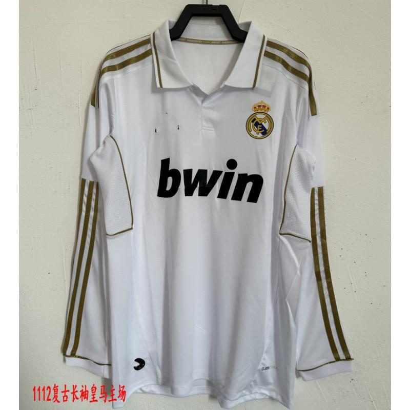 Vintage Long Sleeve Football Jersey Men Adult Retro Season Home Away Soccer Shirt