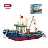 Woma Toys C0356A 582pcs Fishing Boat DIY Block Model Educational ABS PC Toy Set Ready Shipping CPSIA & ASTM Compliant
