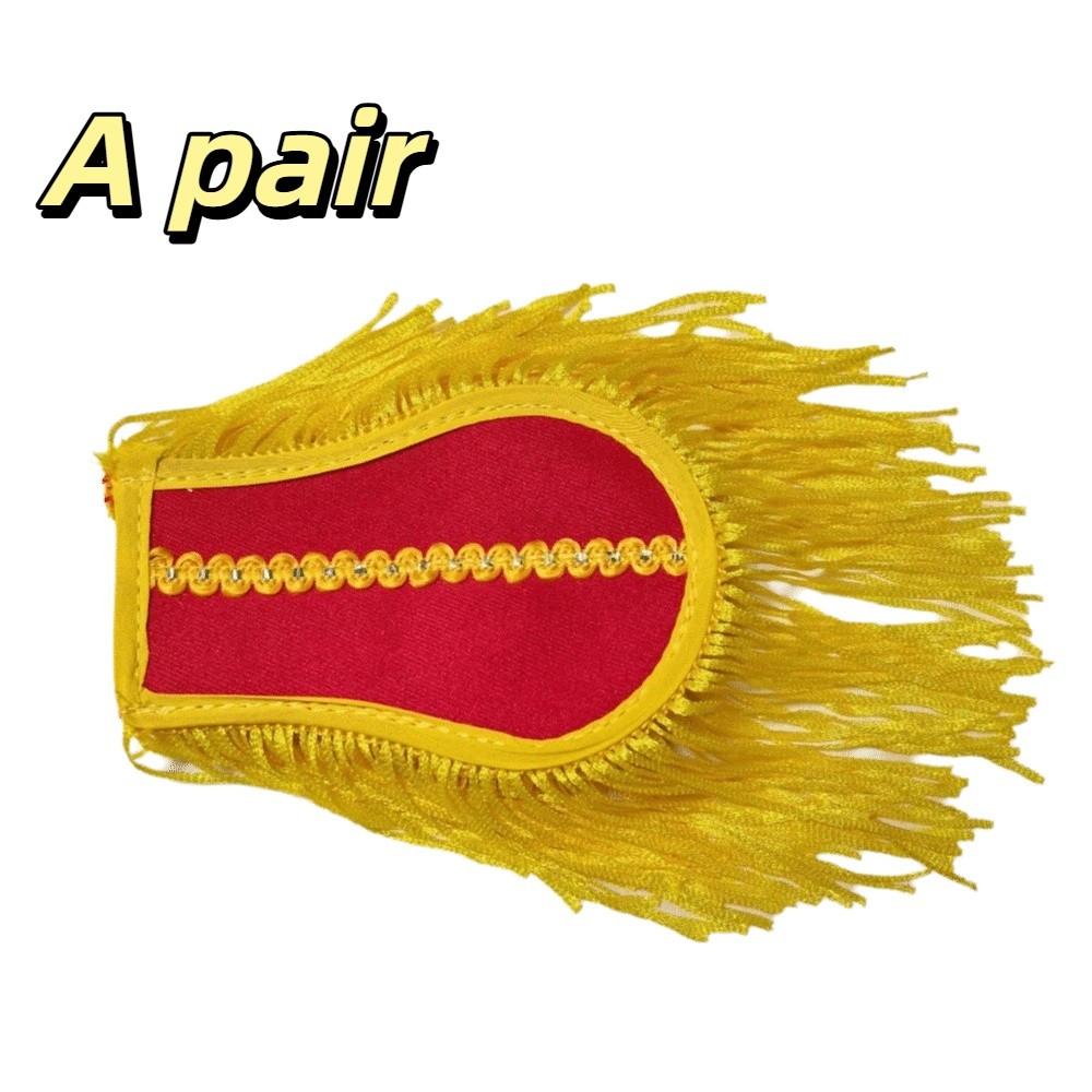 Smooth Satin Fabric Tassel Epaulettes Shoulder Ornaments Choir Performance