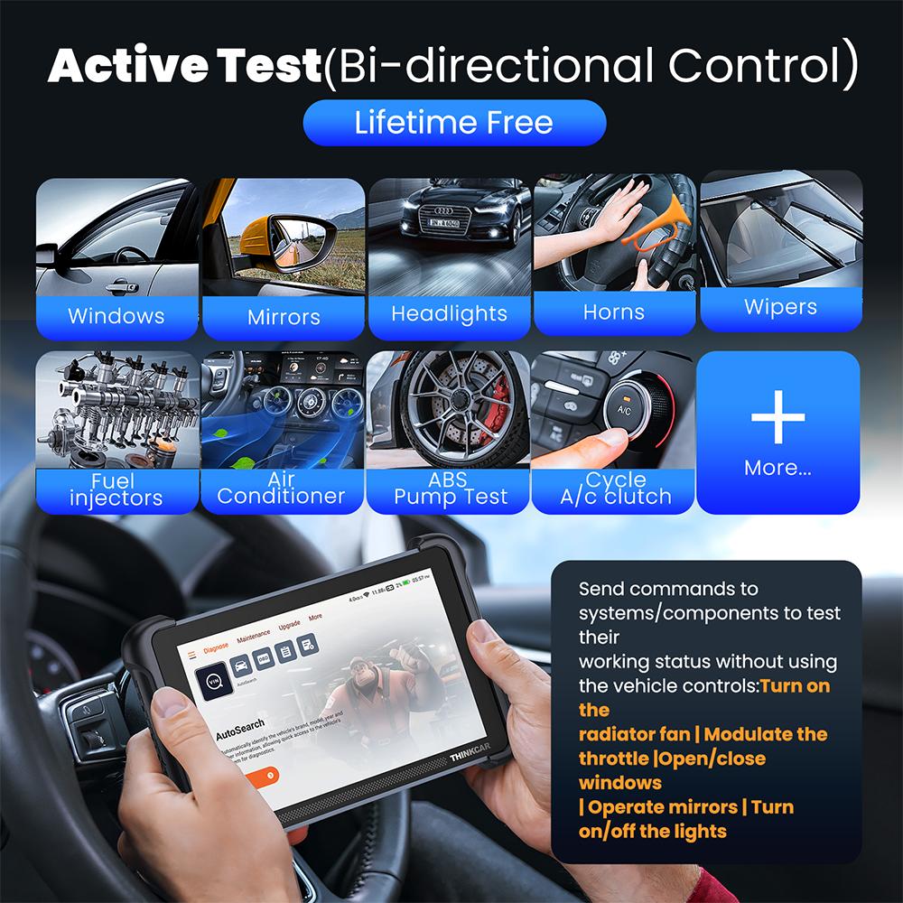 ASH1 THINKCAR THINKSCAN 689BT All System Car Diagnostic Tool ActiveTest ECU Coding OBD2 Scanner 34 Services CAN FD DoIP Scan Tool