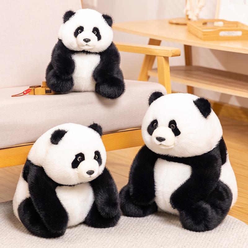 Realistic Giant Stuffed Animals Panda Baby Plush Toy Cute Pandas Dolls  Super Soft Hug Pillow for Kids Birthday Gifts Home Decor