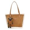 Bucket Bag Women'S Bag Suede Shoulder Portable Commuter Lamb Wool Tote Bag Luggage