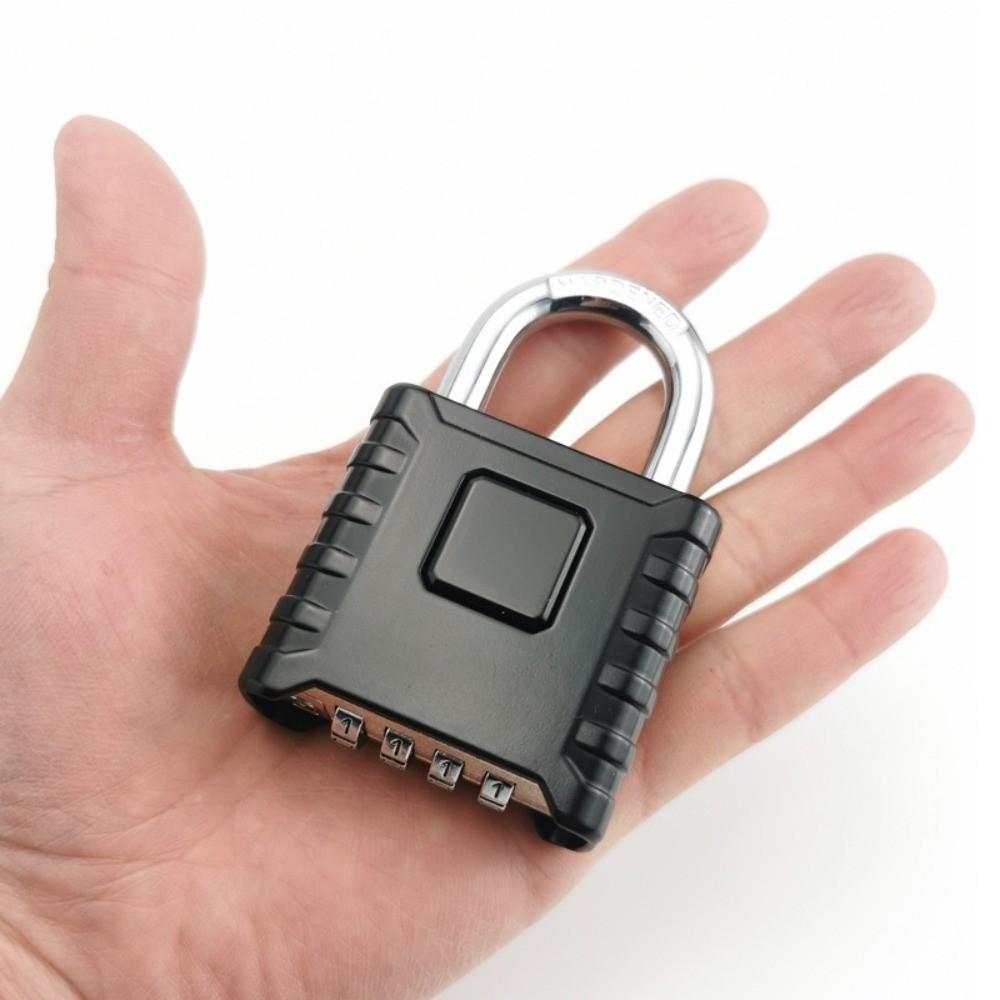 Metal Heavy Duty Padlock Waterproof Rust Proof Password Pad Lock 4-Digit Number Combination Safely Anti-theft Padlock