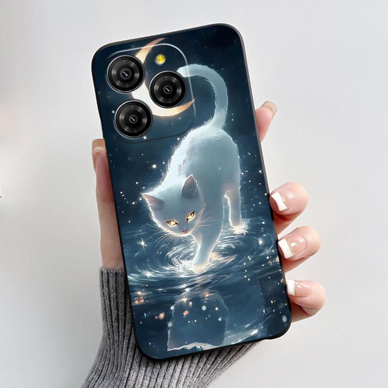 For Blackview Shark 9 Case Cute Cartoon Black Silicone Soft Back Cover For Blackview Shark 9 Phone Case Spark9 Coque Funda Shell