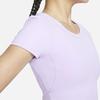 Nike Однотонная повседневная футболка с круглым вырезом и коротким рукавом, женские топы, светло-фиолетовый FN2805-512