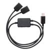 Кабель-хаб JSER Micro USB на два порта Micro USB (мама) для флеш-накопителя, ноутбука, мыши, диска.