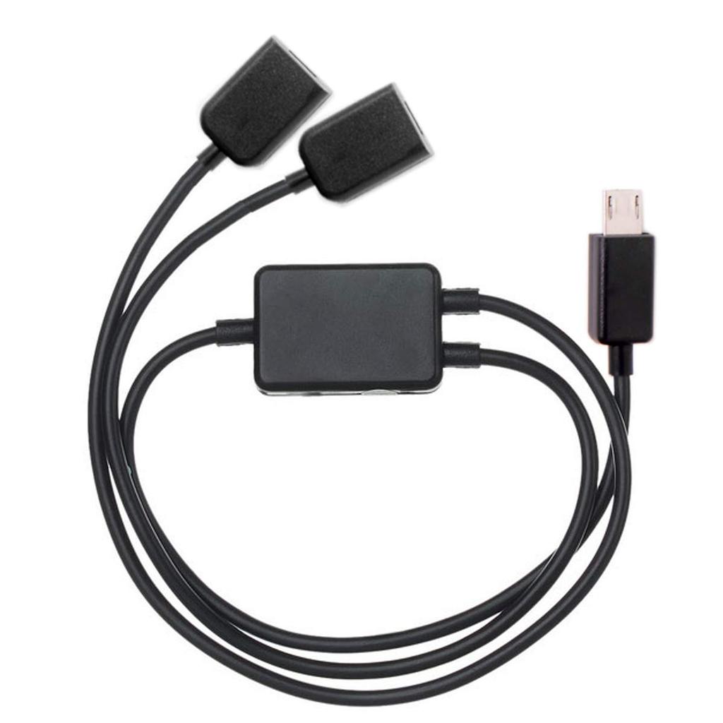 Кабель-хаб JSER Micro USB на два порта Micro USB (мама) для флеш-накопителя, ноутбука, мыши, диска.
