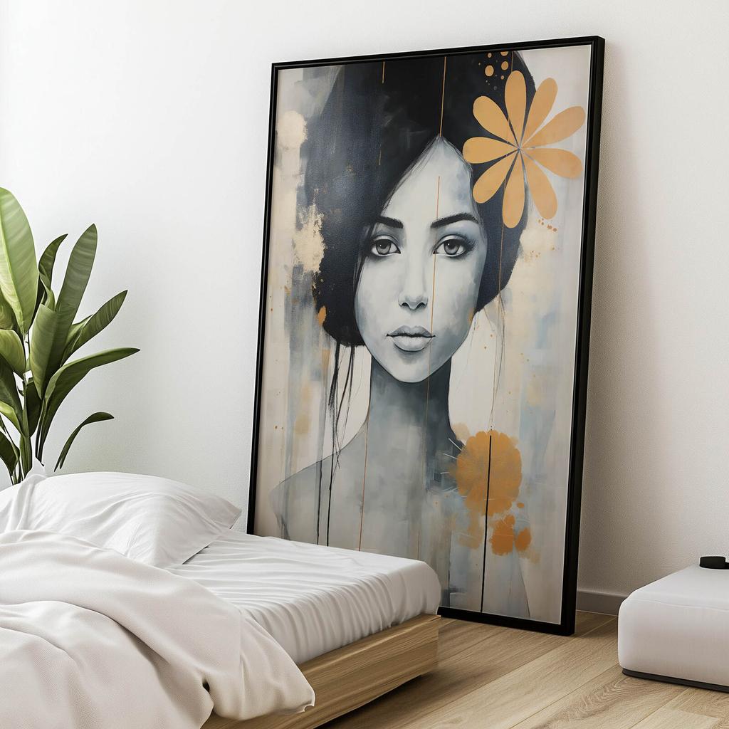 Kobieta Z Kwiatem We Włosach Kobieta Z Kwiatem We Włosach, 40X50 Cm, Bez Ramy, Papier Matowy 230 Gsm