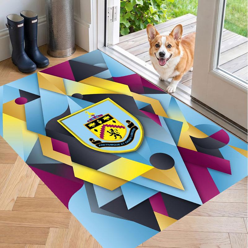 Soft Floor Carpet Burnley Football Pattern Area Rug Decorative Mat For Home Room Decoration
