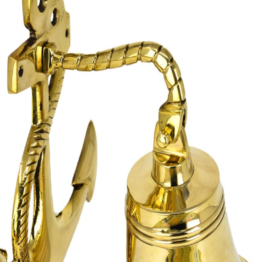 Старинный/старинный латунный корабельный колокол ручной работы, цельный, старинный, полированный, премиальный, морской, корабельный, декор и подарки для кораблей ВМС - большой, 11 дюймов