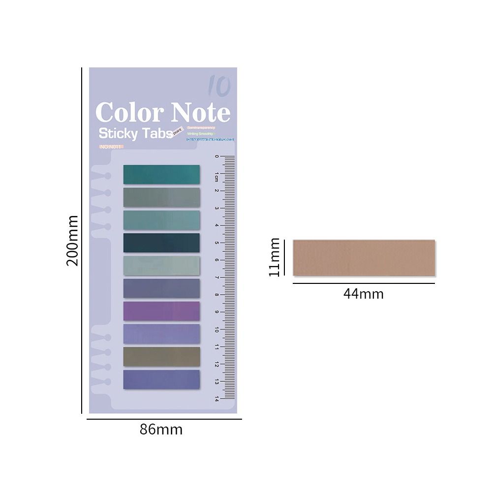 3pack Semi-Transparent Memo Pad Tabs Bookmark Markers Index Index Flags Stationery Office Supplies