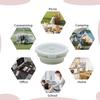 Roczential Portable Silicone Heat Resistant Folding Bowl Cup with Lid