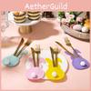 Adorable Easter Bunny Knife And Fork Set With Felt Tails In Delightful Colors For Festive Table Decor