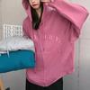 Gray Hooded Sweatshirt for Women In Spring and Autumn New Style Small Lazy Style Long-sleeved Jacket Cardigan Top