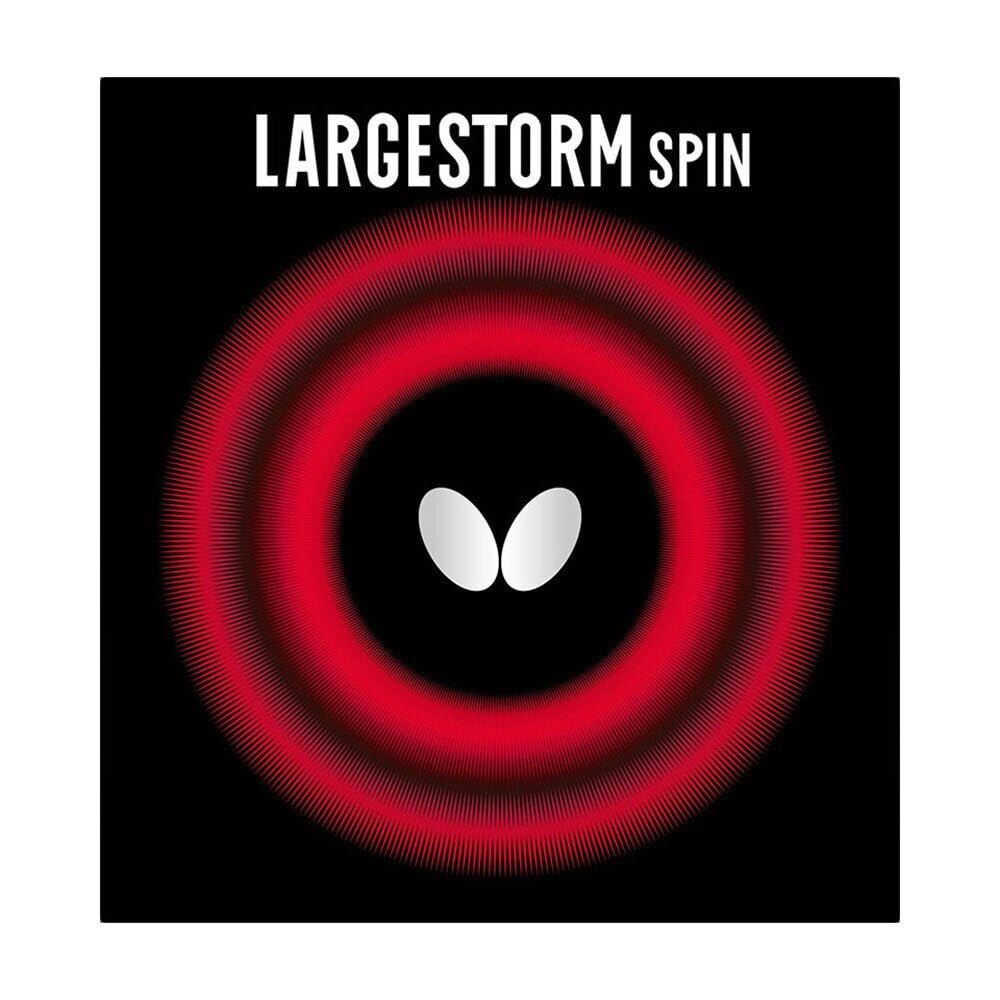 Накладка для настольного тенниса Butterfly Large Storm Spin Large Ball Tension 00390 Красная толстая (Вращение)