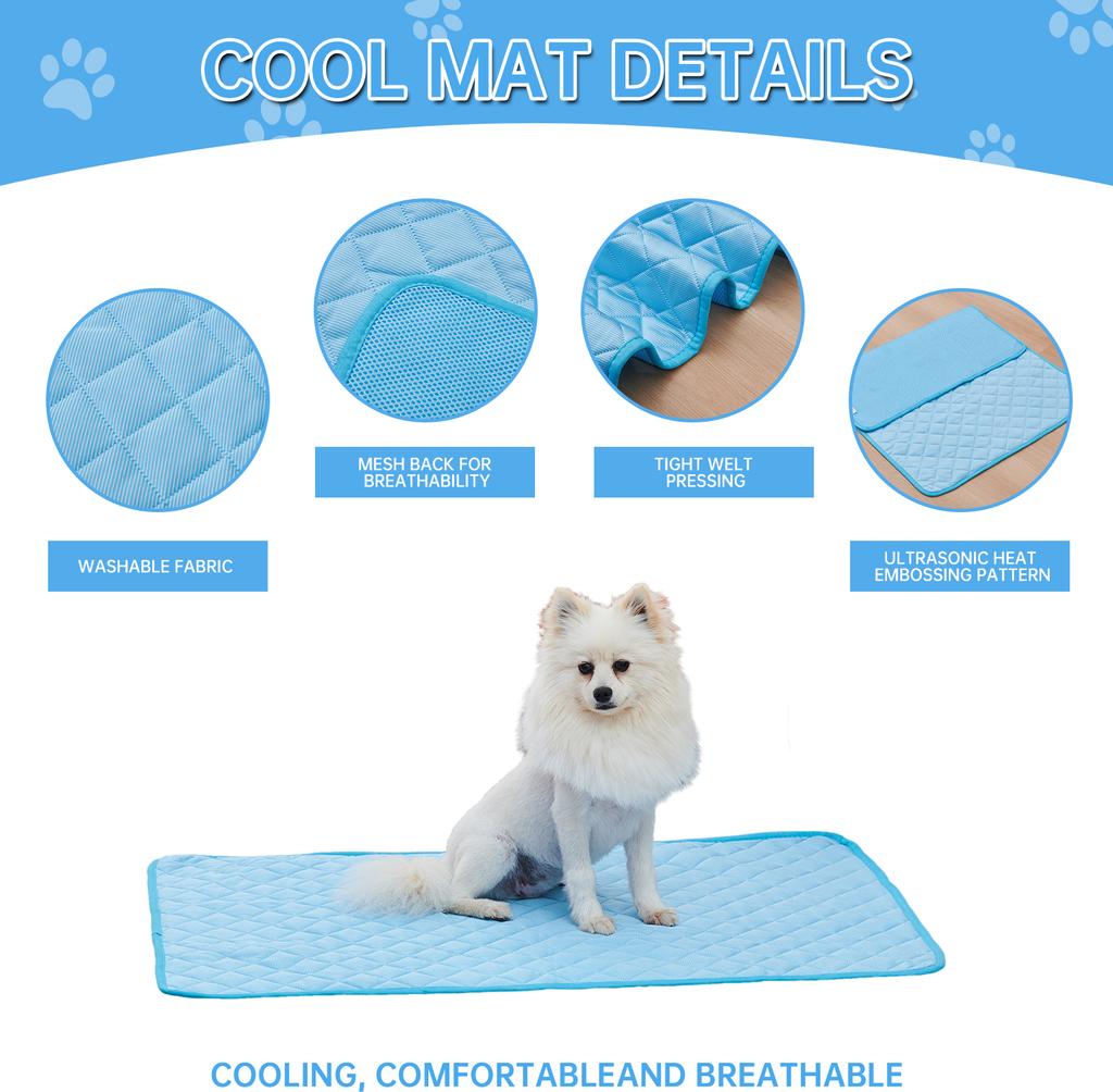 Dog Cooling Mat Summer Dog Beds for Small Large Dog Cushion Cat Blanket Breathable Pet Puppy Sofa Pad Washable Car Dogs Ice Mat
