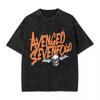 Постиранная футболка Avenged Sevenfold Хип-хоп Винтажные футболки Уличная Уличная одежда Короткий рукав Графические топы Мужчины Женщины